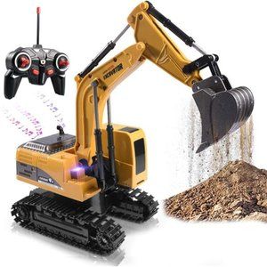 Construction Excavator Toy - Kids Toy Engineering Digger Truck, Remote Control